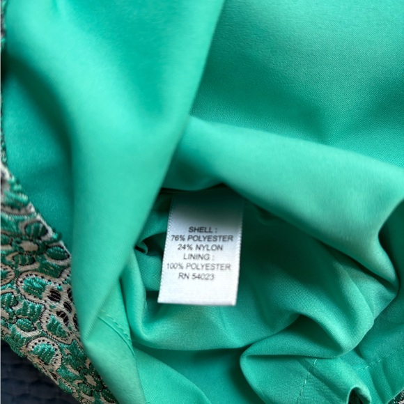 Banana Republic Teal Pattern Textured Sleeveless Sheath Dress Size 10 - Picture 5 of 6